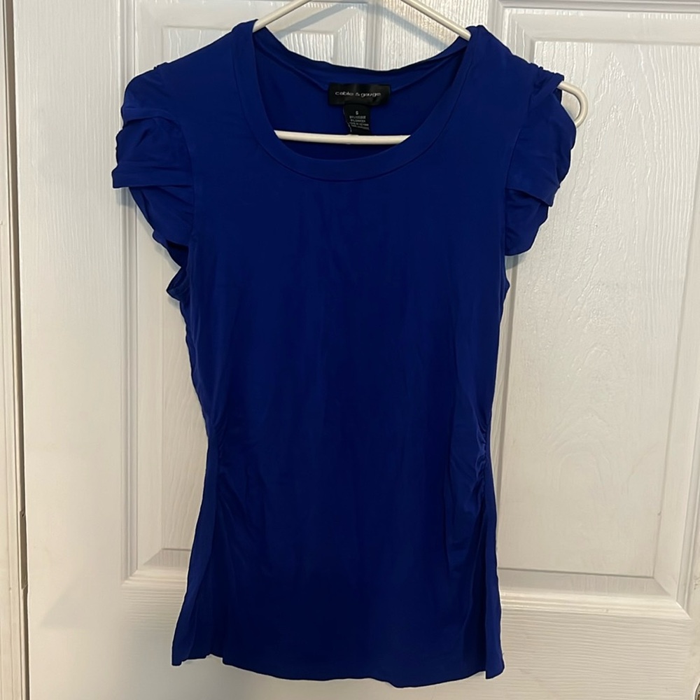 Blue short sleeve top size S